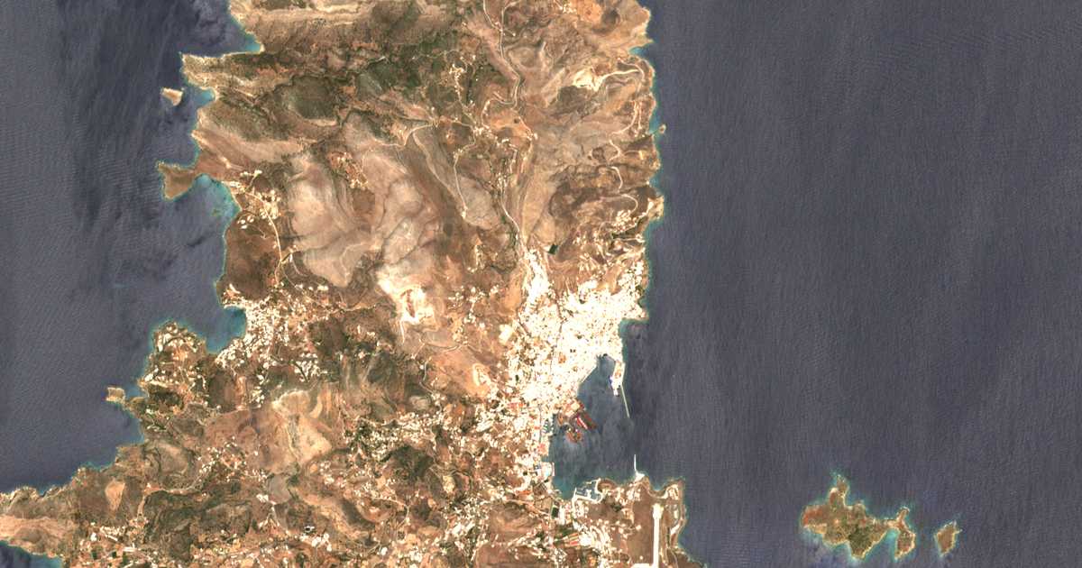 Mapa por satélite de Ano Syros