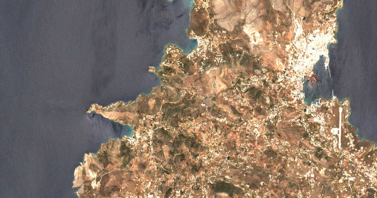 Mapa por satélite de Danakós