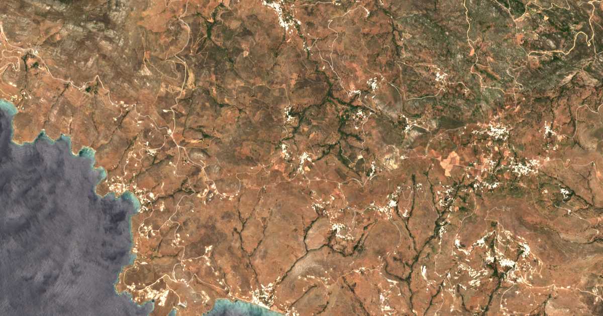 Mapa por satélite de Kámpos