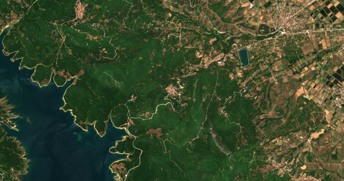 Mapa por satélite de Moscháton
