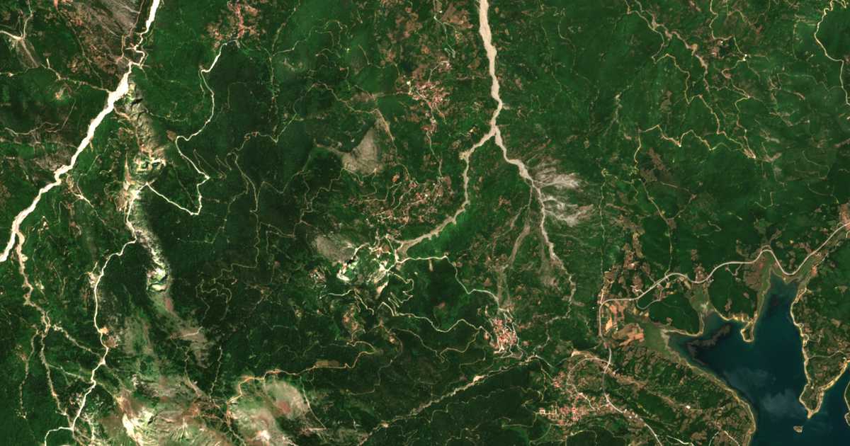Mapa por satélite de Anthochórion