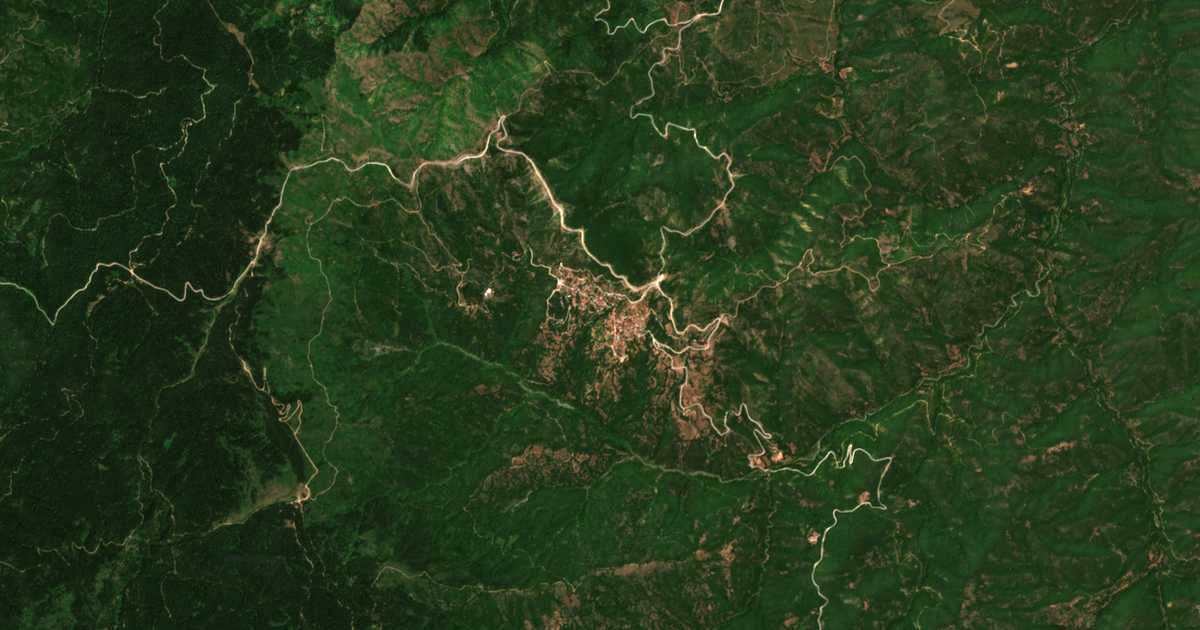 Mapa por satélite de Rentina