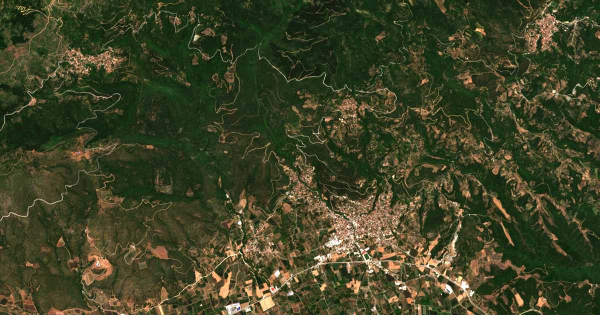 Mapa por satélite de Metaxochórion