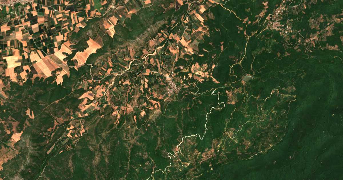 Mapa por satélite de Potamiá