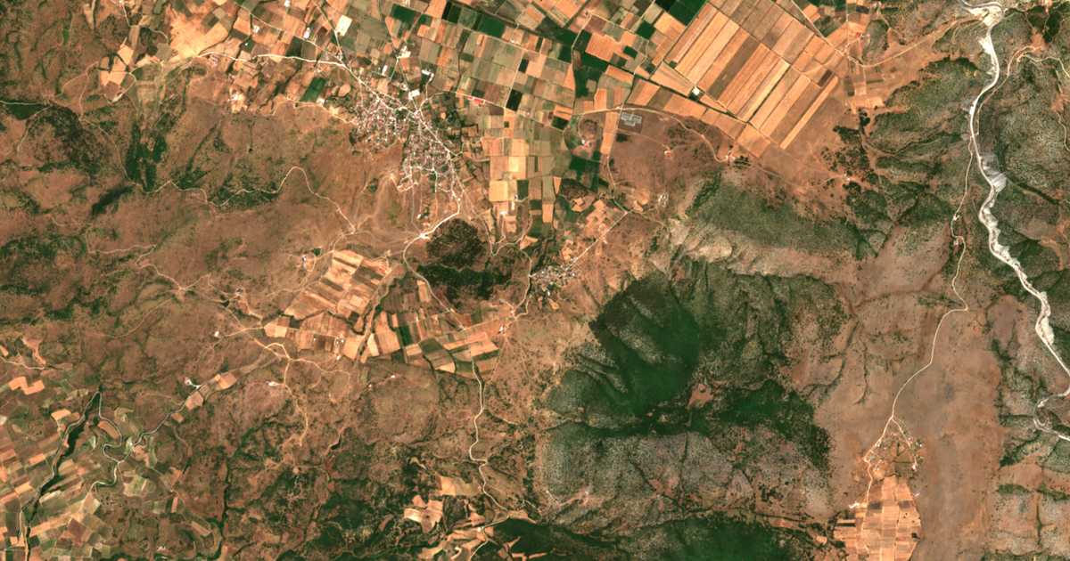 Mapa por satélite de Aetorráchi
