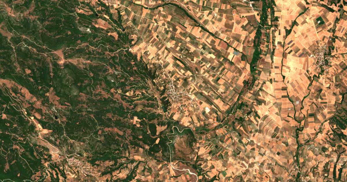 Mapa por satélite de Azoros