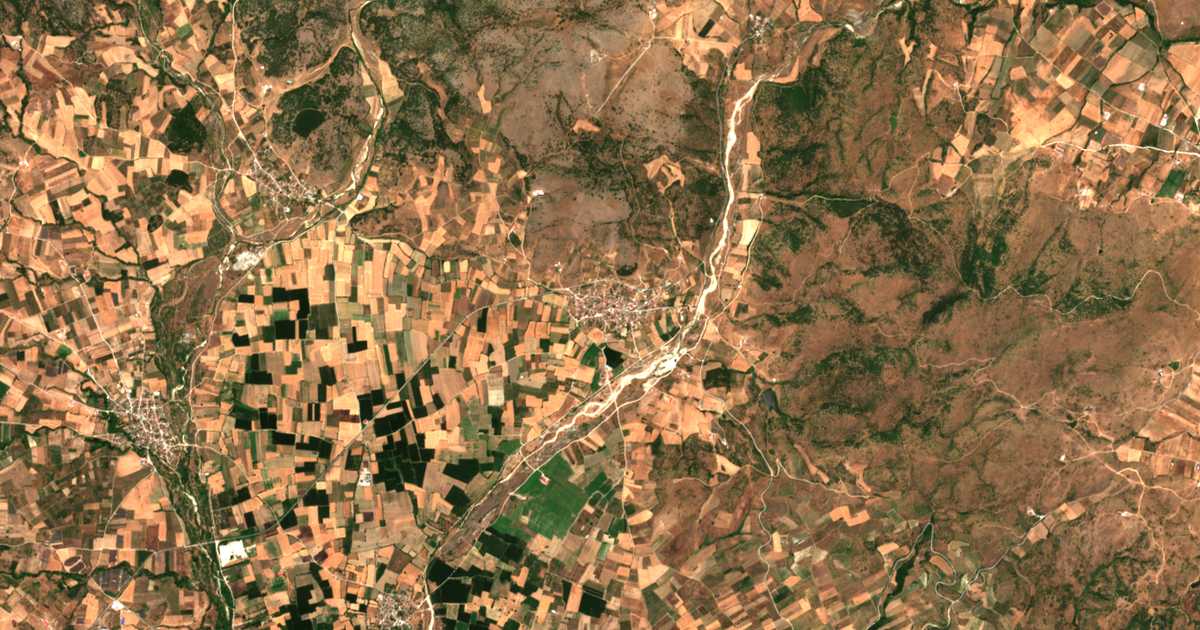 Mapa por satélite de Evangelismós