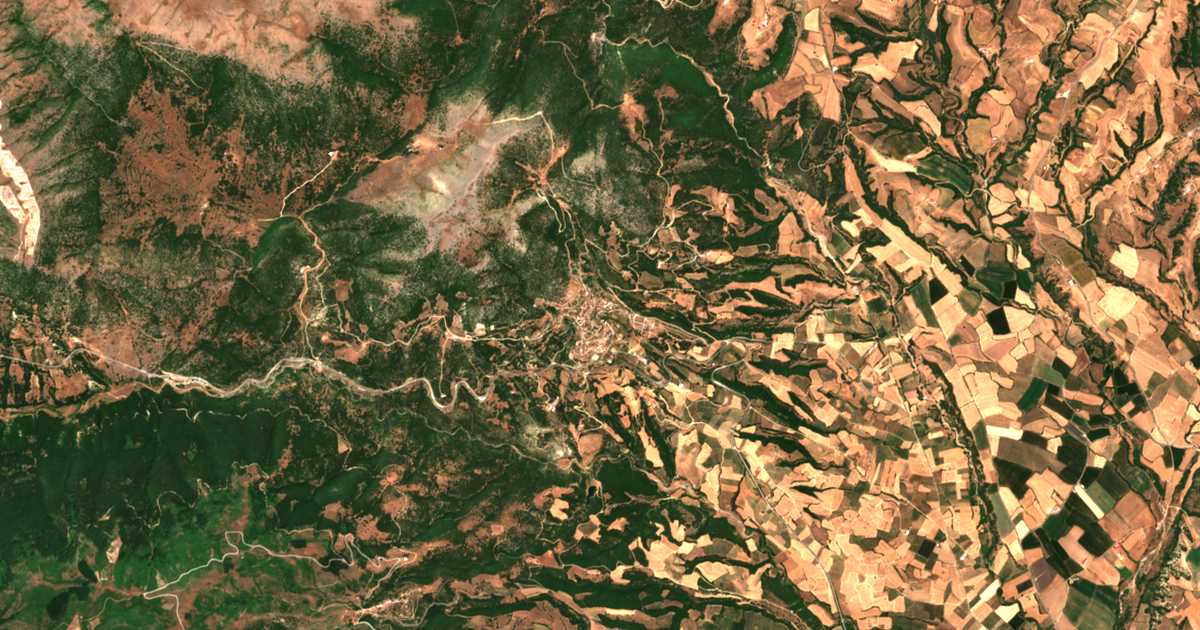 Mapa por satélite de Sarantáporon