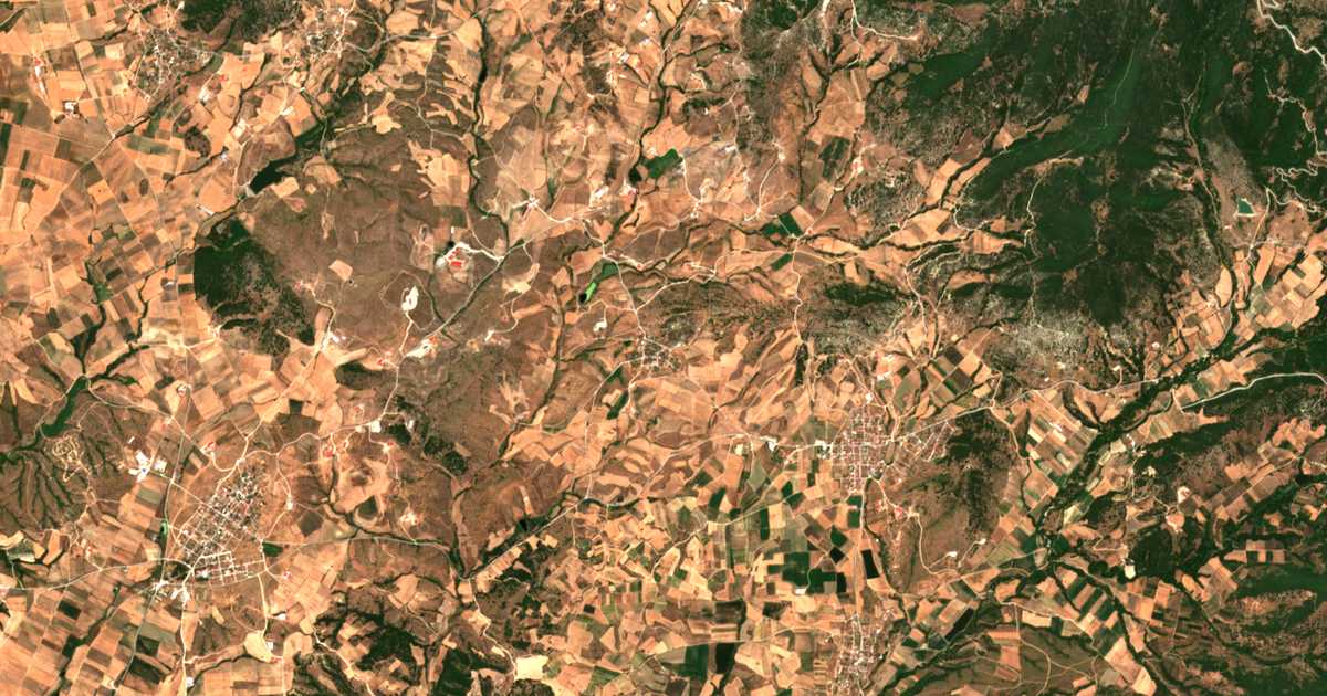 Mapa por satélite de Skopiá