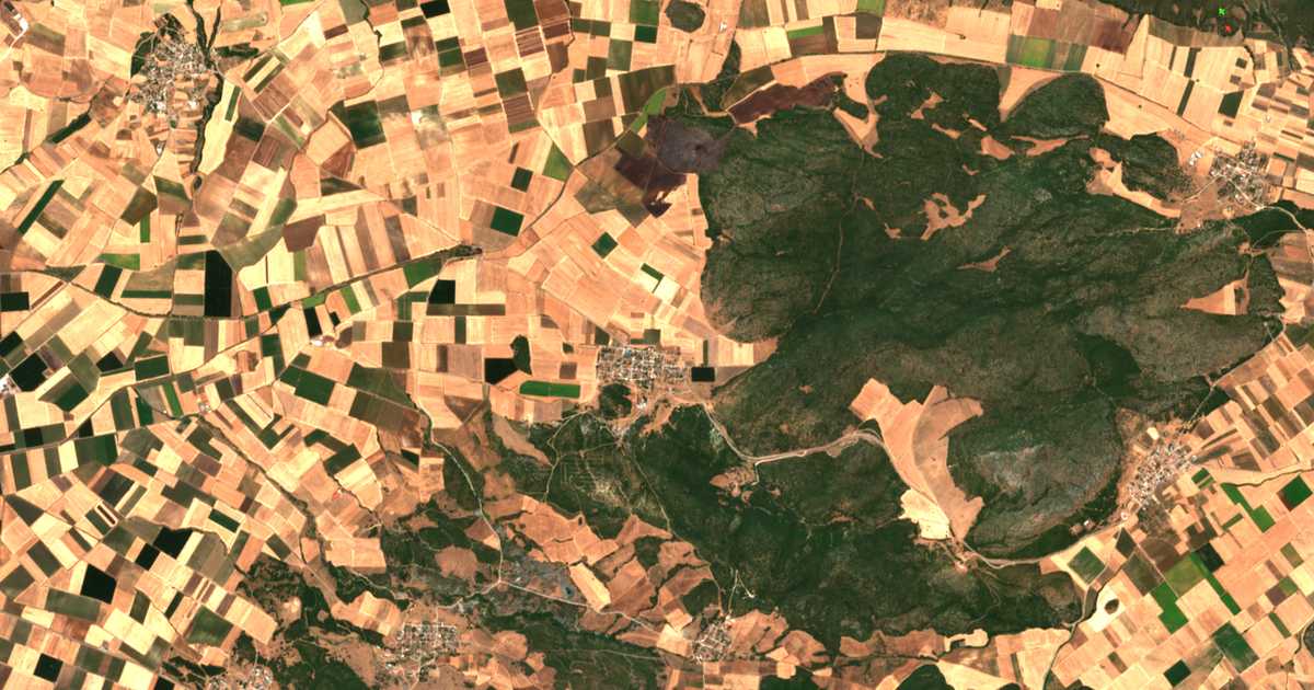 Mapa por satélite de Asprógeia
