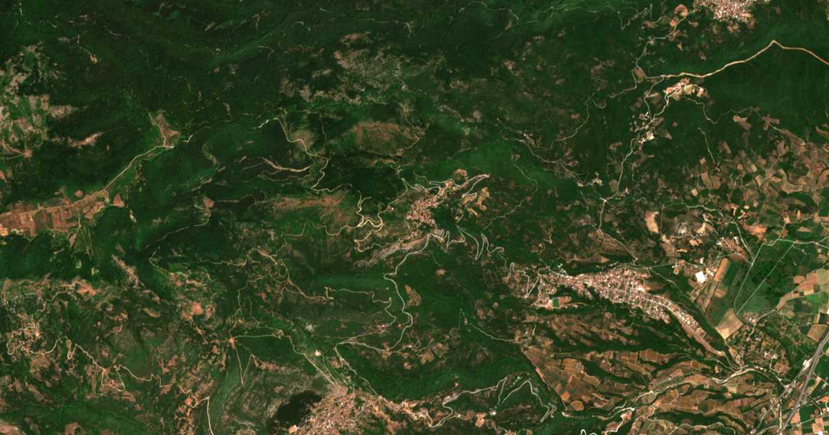 Mapa por satélite de Krania