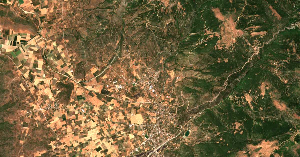 Mapa por satélite de Pournari