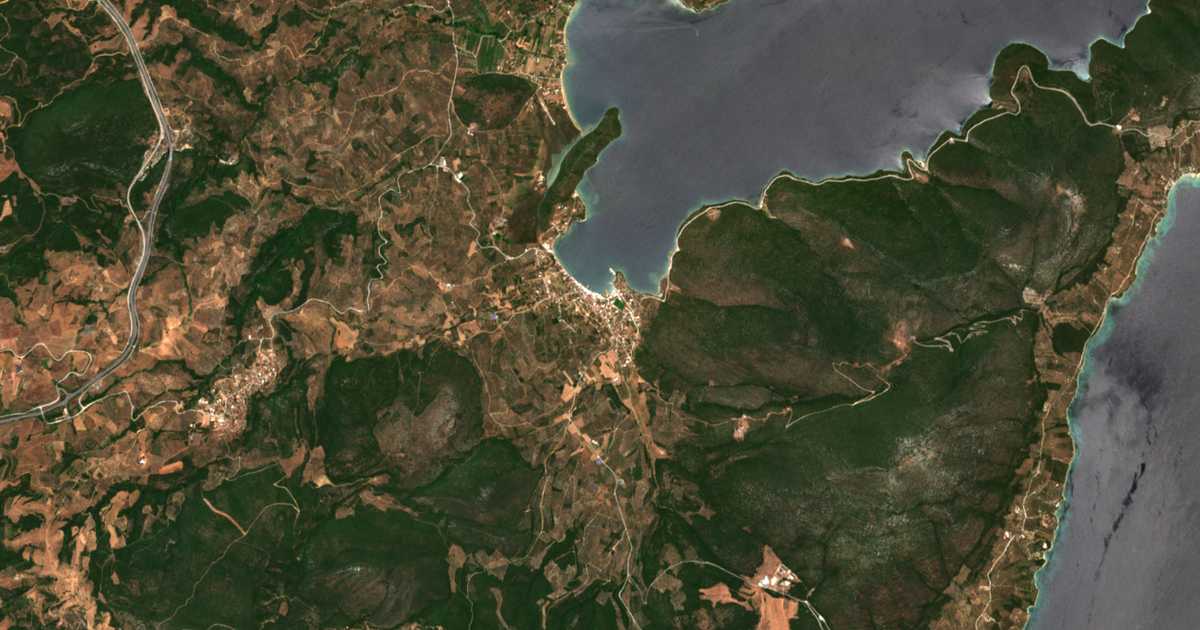 Mapa por satélite de Achílleion