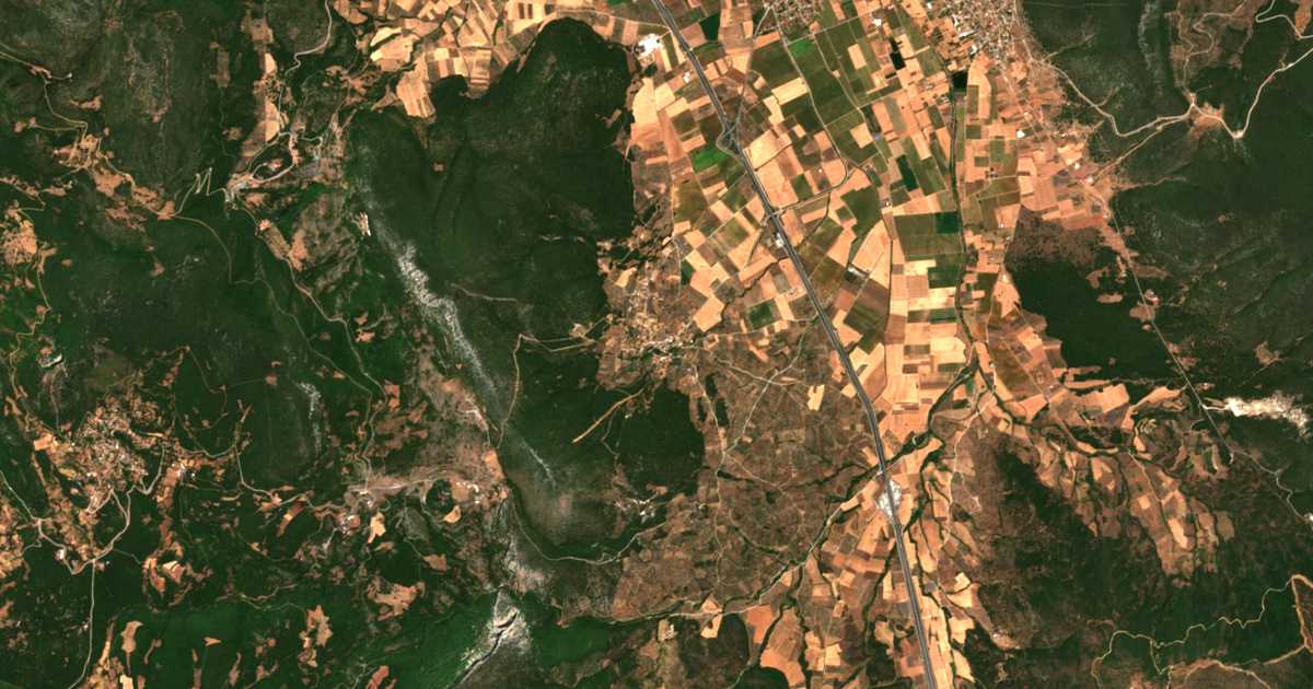 Mapa por satélite de Drymón