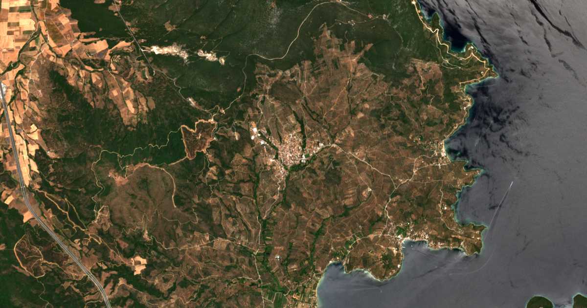 Mapa por satélite de Pteleós