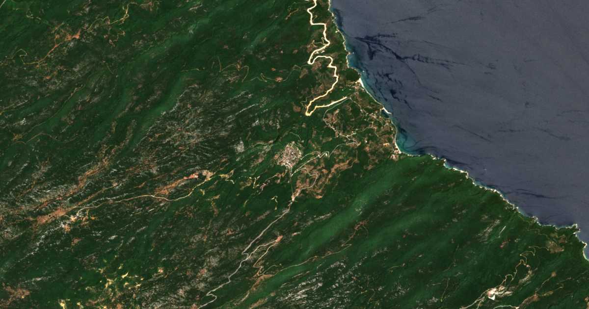 Mapa por satélite de Keramídion