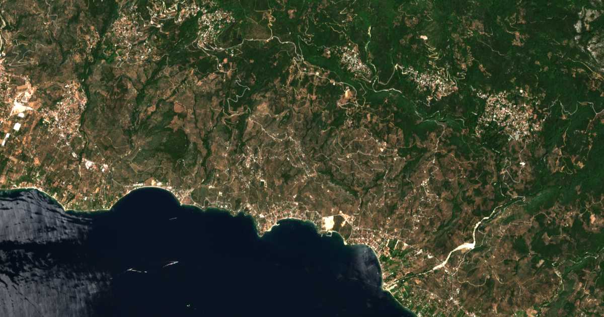 Mapa por satélite de Áno Gatzéa