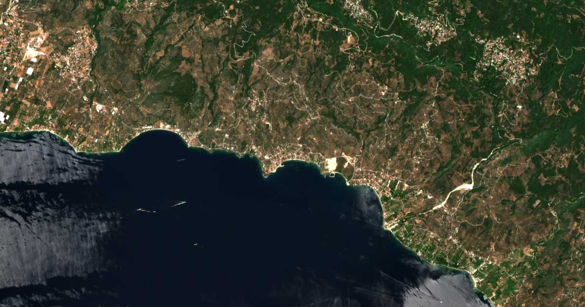 Mapa por satélite de Káto Gatzéa