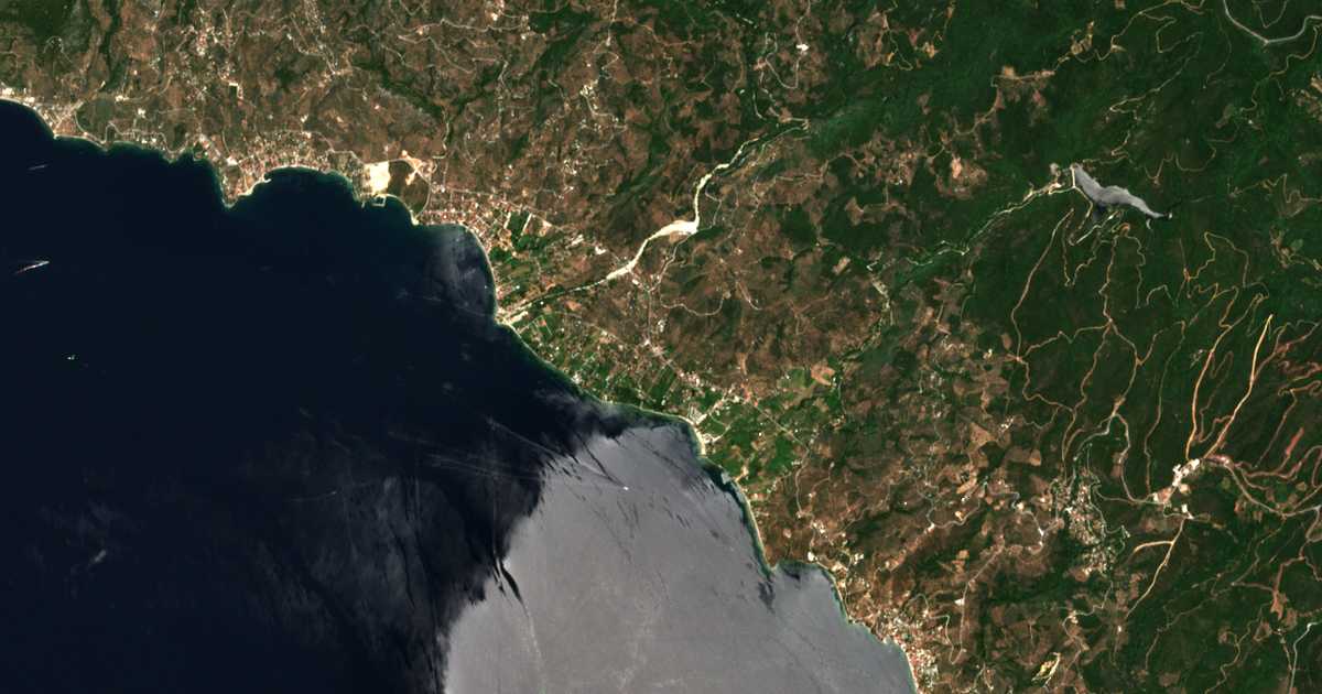 Mapa por satélite de Korópi