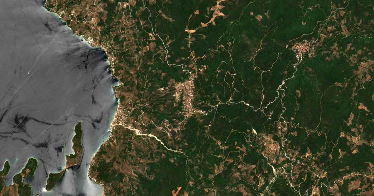 Mapa por satélite de Láfkos