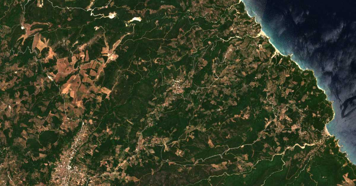 Mapa por satélite de Xinóvrysi