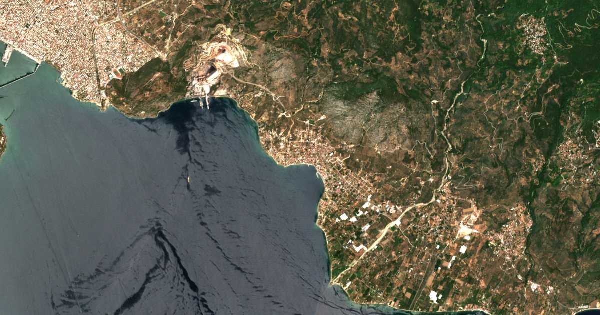 Mapa por satélite de Agria
