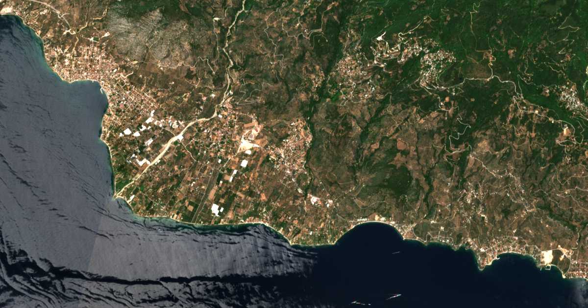 Mapa por satélite de Áno Lechónia