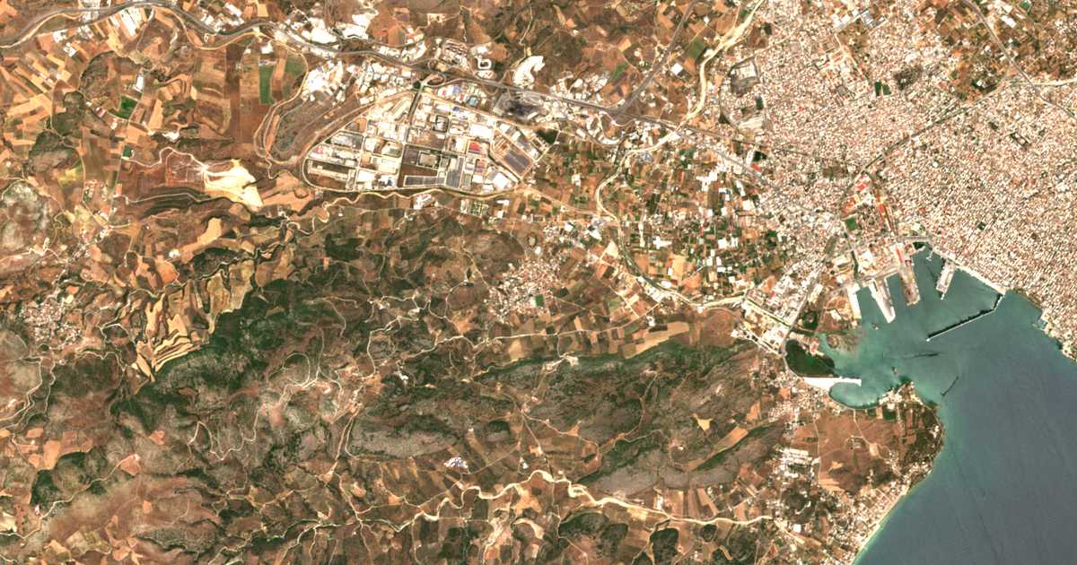 Mapa por satélite de Dímini