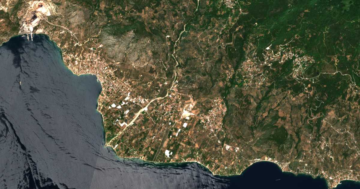 Mapa por satélite de Káto Lechónia