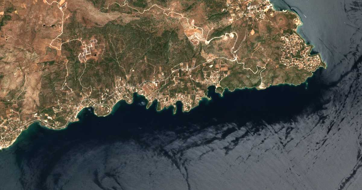 Mapa por satélite de Márathos