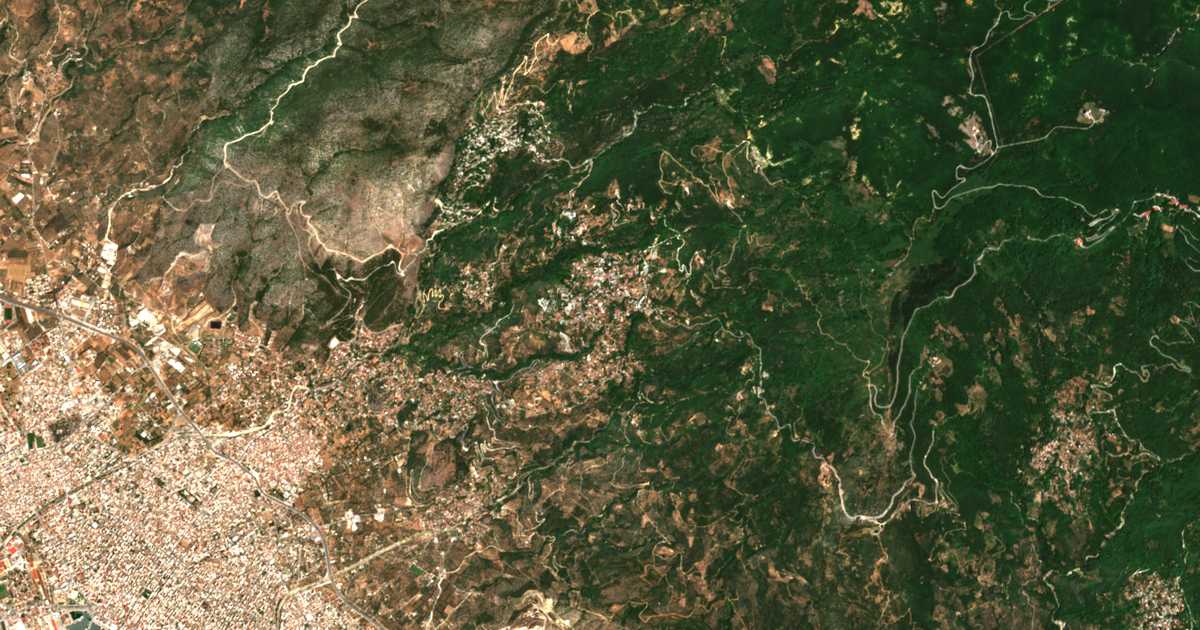 Mapa por satélite de Portariá