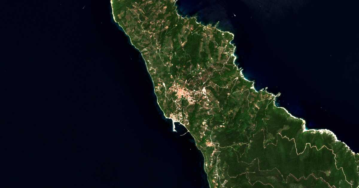 Mapa por satélite de Glóssa