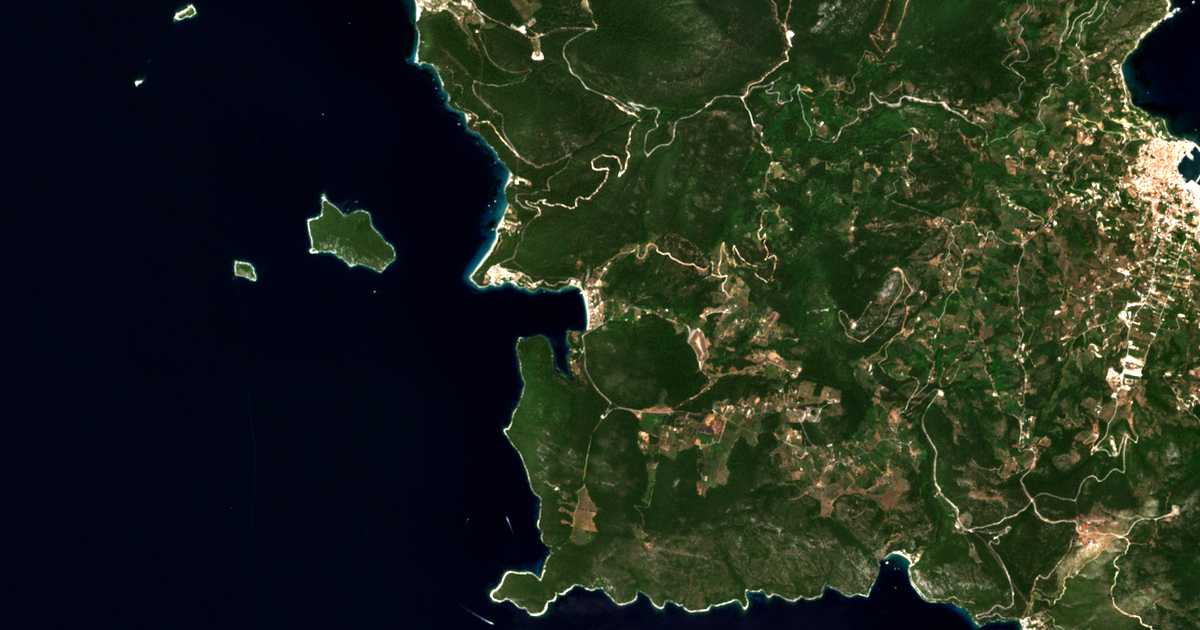 Mapa por satélite de Pánormos