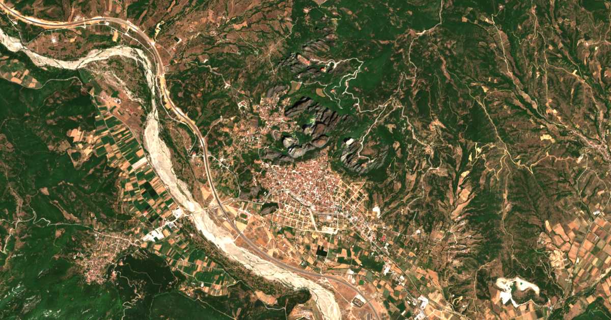 Mapa por satélite de Kalambaka