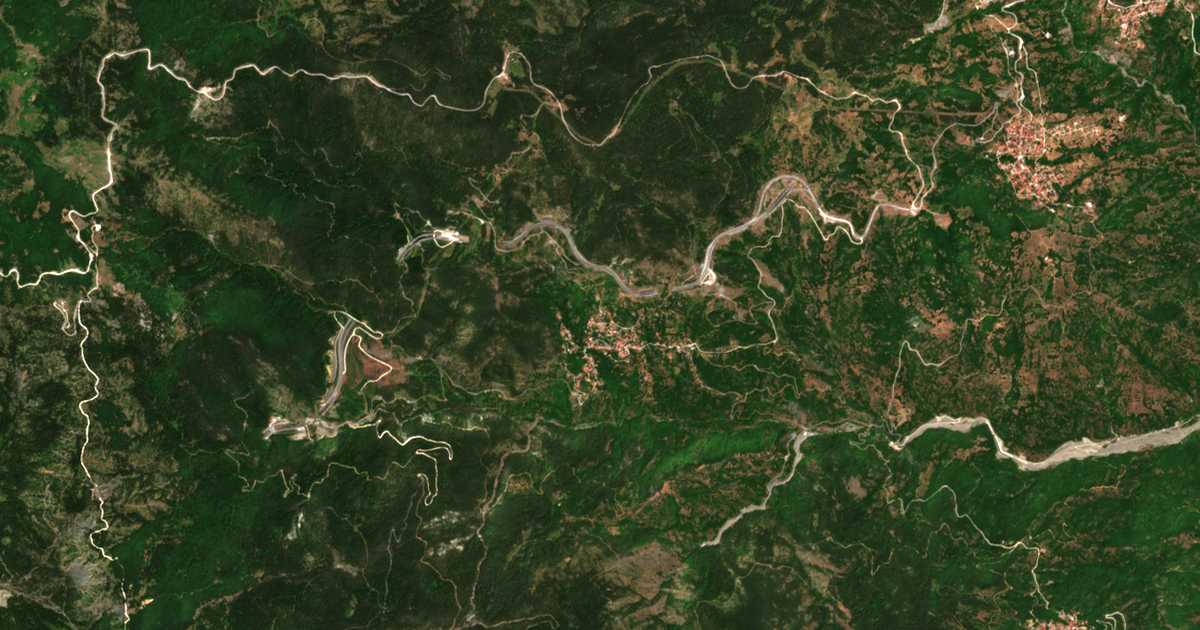 Mapa por satélite de Malakásion