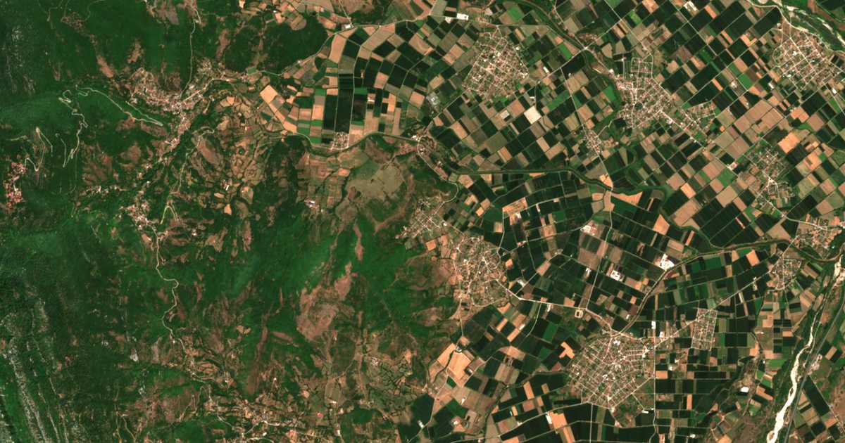 Mapa por satélite de Exálofos