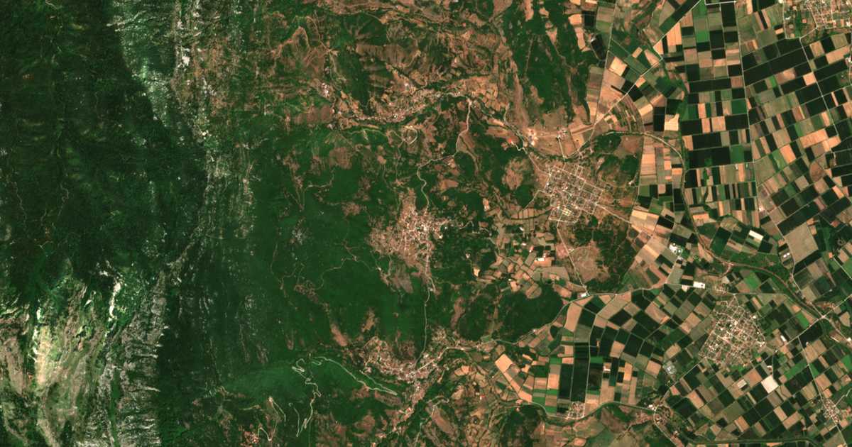 Mapa por satélite de Pródromos