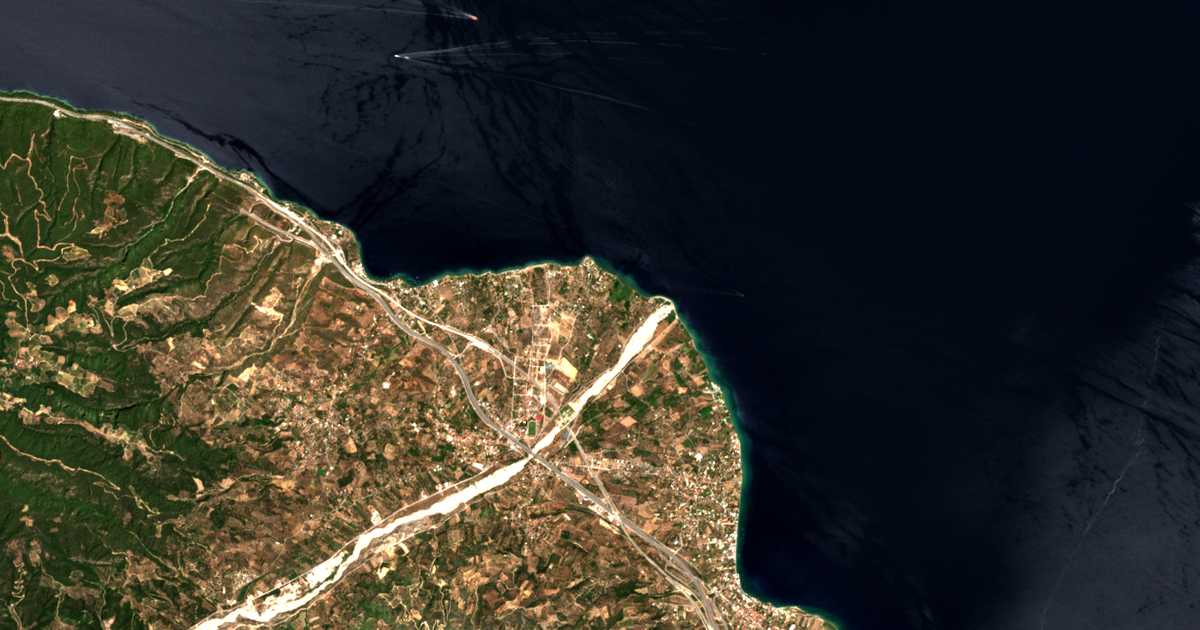 Mapa por satélite de Boúka