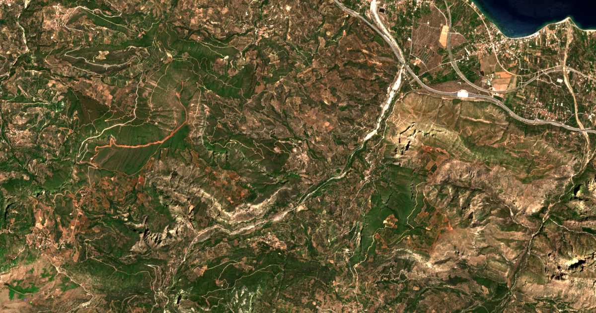 Mapa por satélite de Káto Ptéri