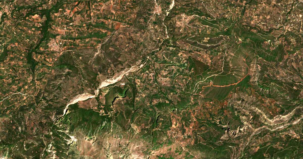 Mapa por satélite de Melíssia