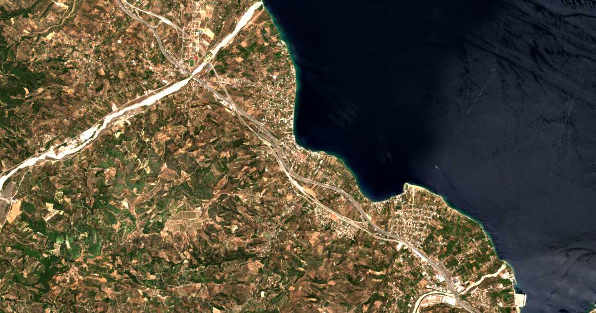 Mapa por satélite de Selianítika