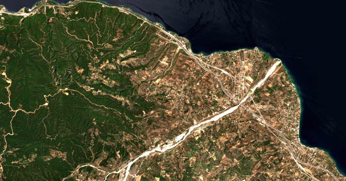 Mapa por satélite de Zíria