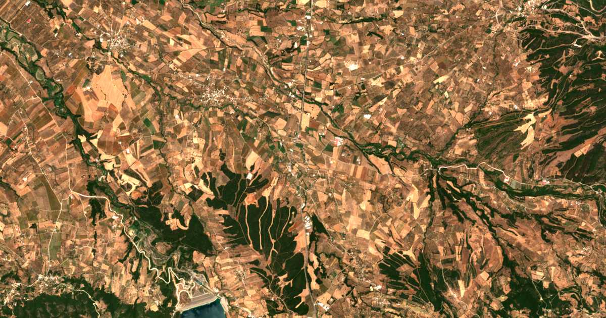 Mapa por satélite de Dafnoúla