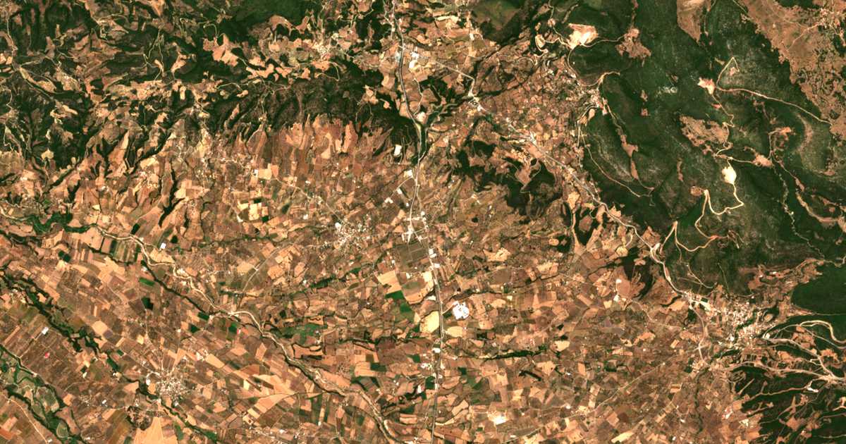Mapa por satélite de Kydoníai