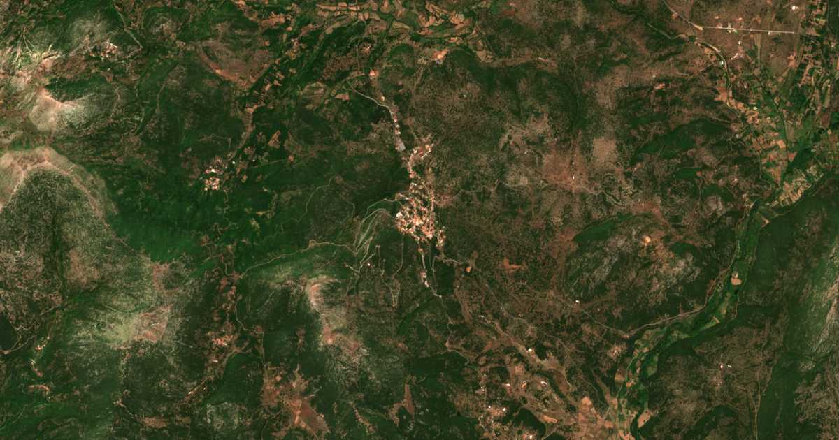 Mapa por satélite de Dáfni