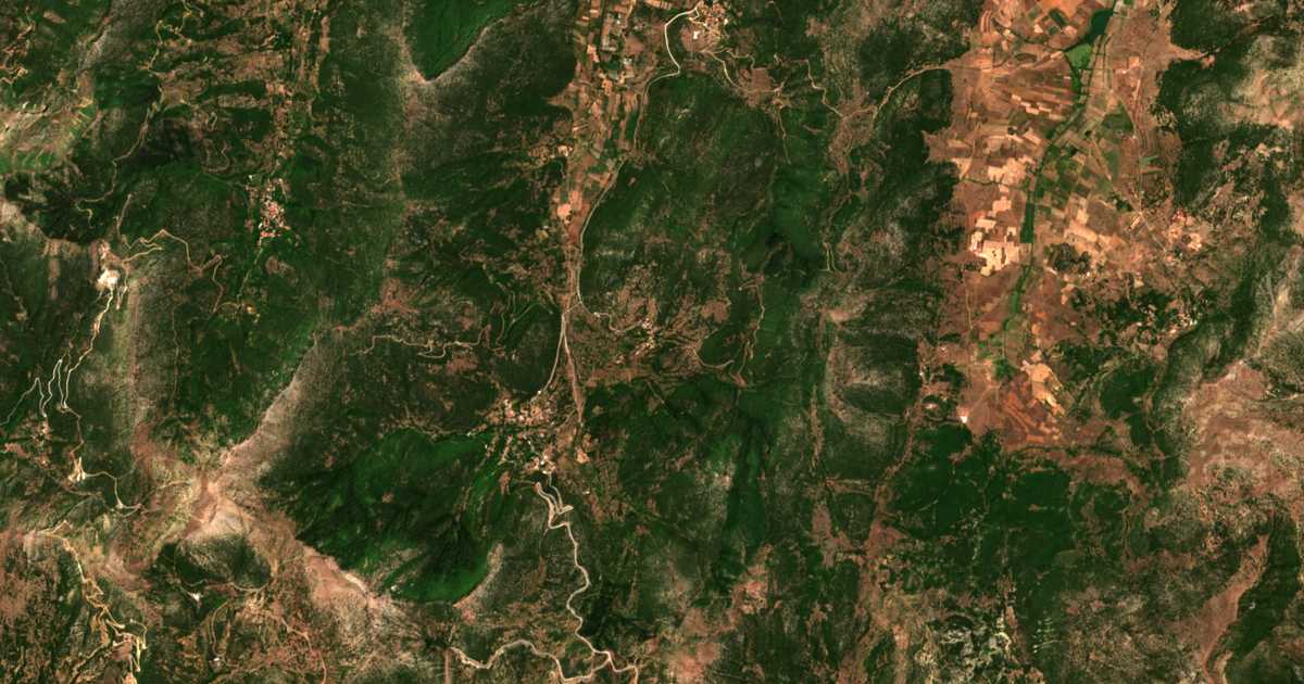 Mapa por satélite de Kándalos