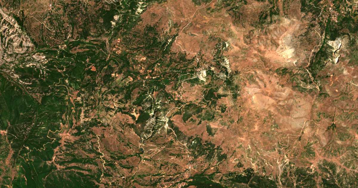 Mapa por satélite de Korfaí