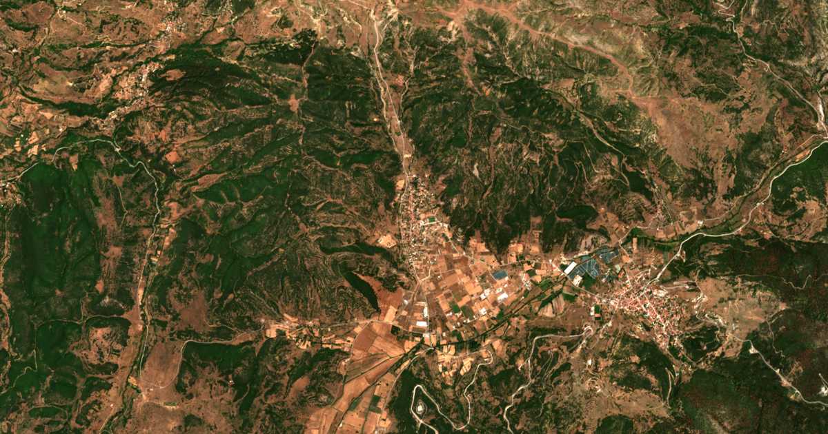 Mapa por satélite de Skepastón