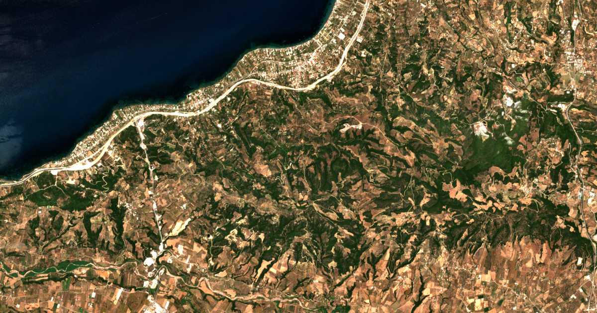 Mapa por satélite de Dresthená