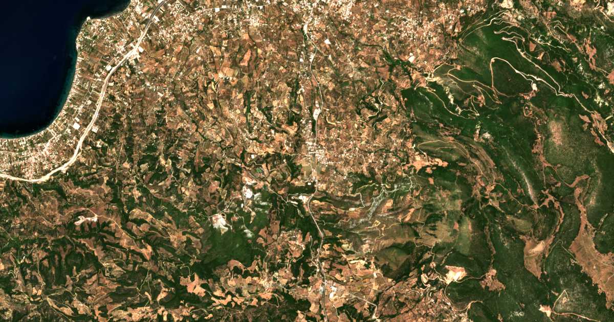 Mapa por satélite de Kallithéa